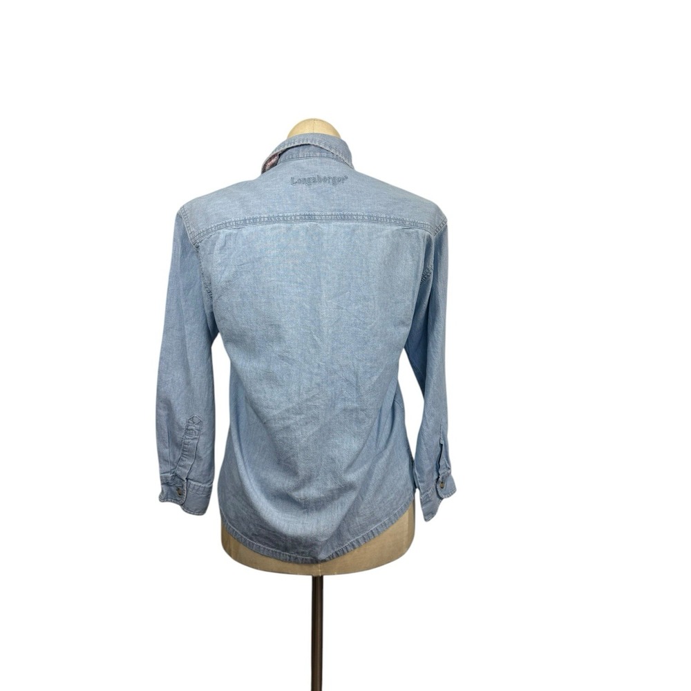 Women's S Longaberger Homestead Long Sleeve Embroidered Shirt Cancer Ribbon Hope - Picture 4 of 6
